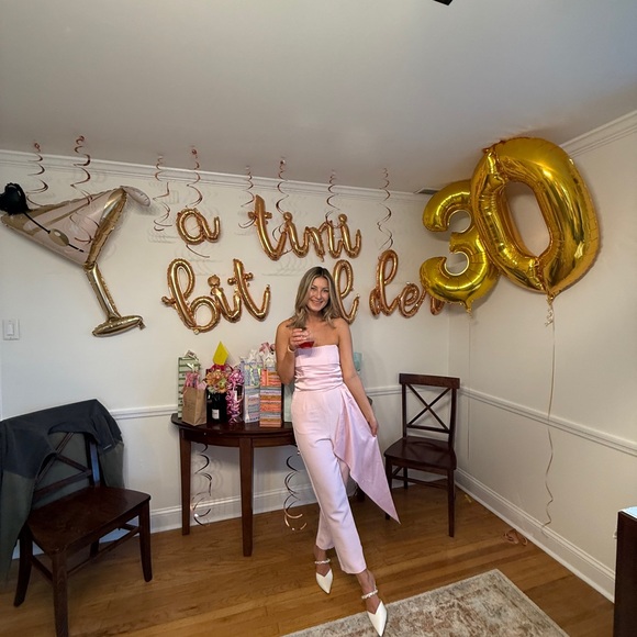 Steve Madden Pink Harlen Strapless Jumpsuit - Picture 3 of 3